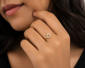 Delicate Infinity Diamond Ring, Rose Gold Love Knot Engagement Ring