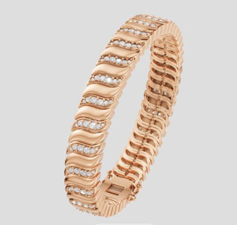 Men's Gold Diamond Bracelet, Timeless Modern Jewelry for Him
