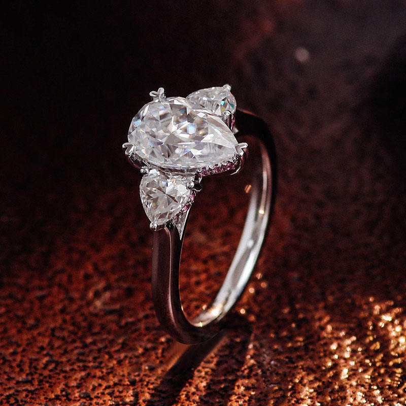 Elegant Pear Cut Diamond Ring