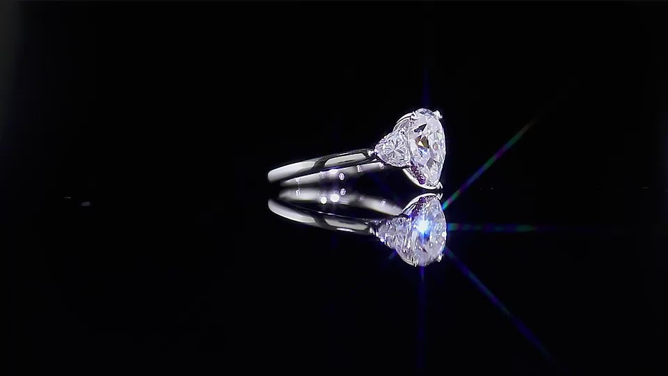 Elegant Pear Cut Diamond Ring
