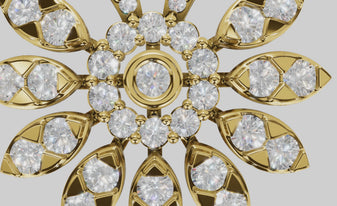 Lab Grown Diamond Floral Gold Vine Necklace | Bridal Wedding Jewelry Gift