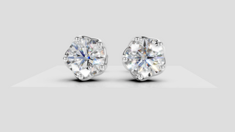 Lab Grown Diamond Solitaire Stud Earrings, 14K Gold Screw Back, Minimalist Everyday Jewelry